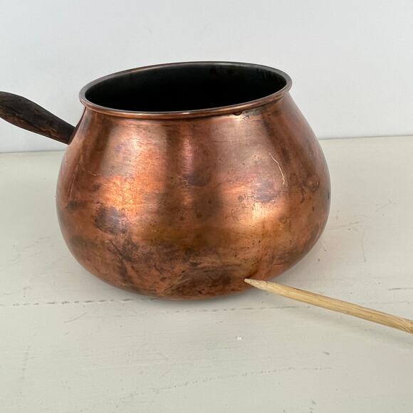 Vintage Tagus Copper Milk Sauce Fondue Pot Made in Portugal - Picture 3 of 9